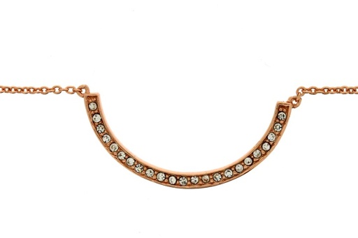 Collar plata 925 con zirconita medio circulo 