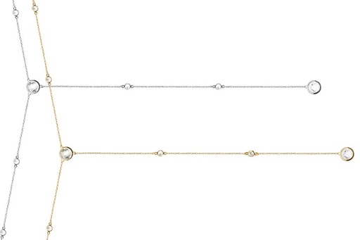 Silver 925 necklace cz 50cm rhodium