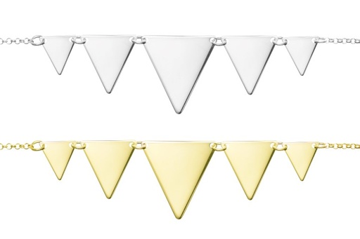 Collar plata 925 triangulos 
