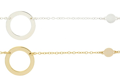 Collar plata 925 circulo + placa 