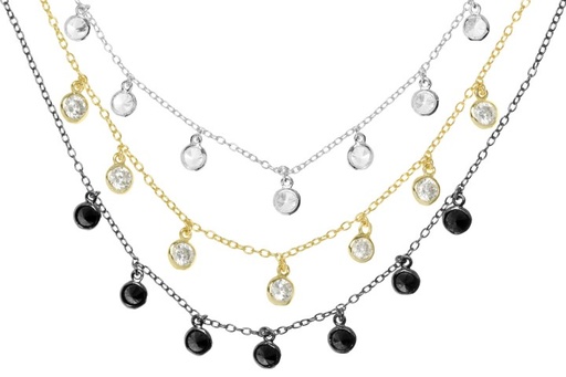 Collar plata 925 con 7 zirconitas de 4mm 