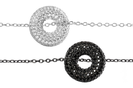 Collar plata 925 donut cz 