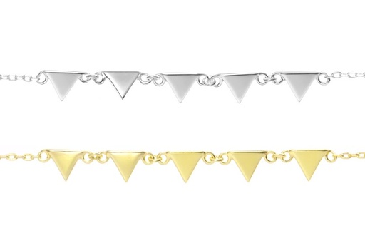 Collar plata 925 triangulos 