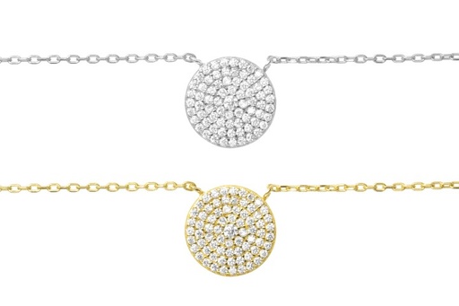 Collar plata 925 con zirconita redondo 