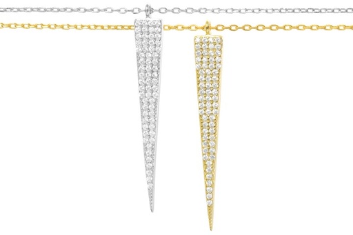 Collar plata 925 triangulo cz 