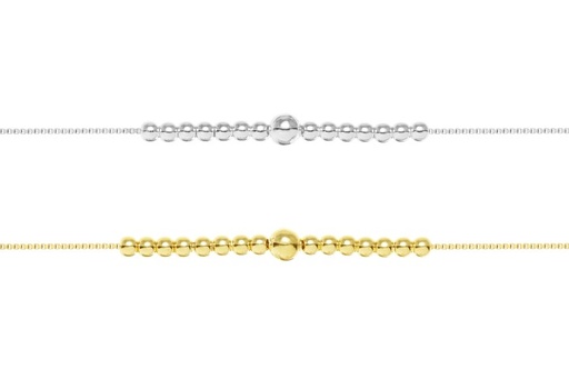 [08933C3800DO] Collar plata 925 bolitas con cadena veneciana 