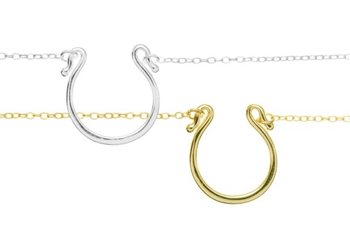 Silver 925 necklace horseshoe 38+5cm sterling silver