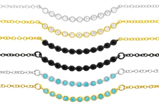 Collar plata 925 con 11 zirconitas de 2mm 