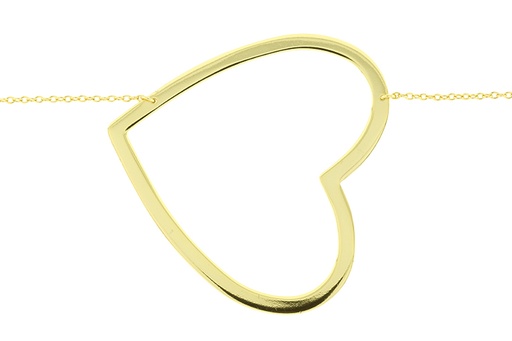 Collar plata 925 corazon grande 