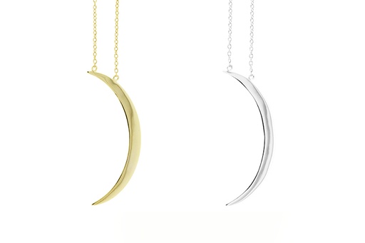 Silver 925 necklace moon 38+5cm sterling silver