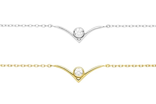 Sterling silver zirconia necklace