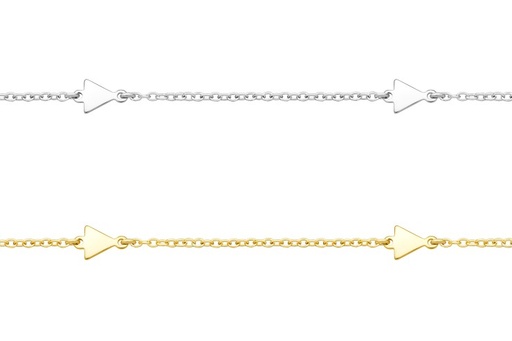 Collar plata 925 triangulos 