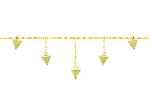 Collar plata 925 5 triangulos 
