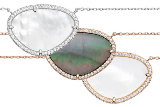 Collar plata 925 cz nacar cz 