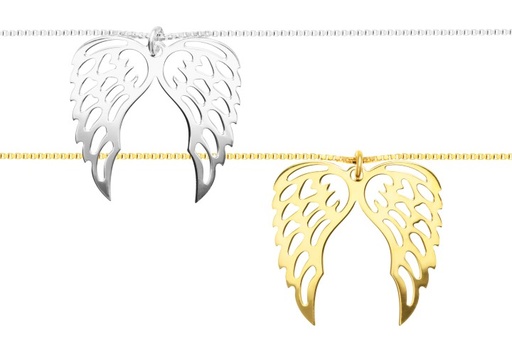 [09545C3800DR] Collar plata 925 dos alas 