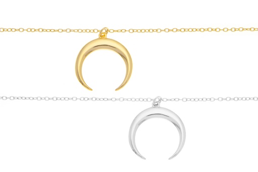 Collar cuerno plata 925 