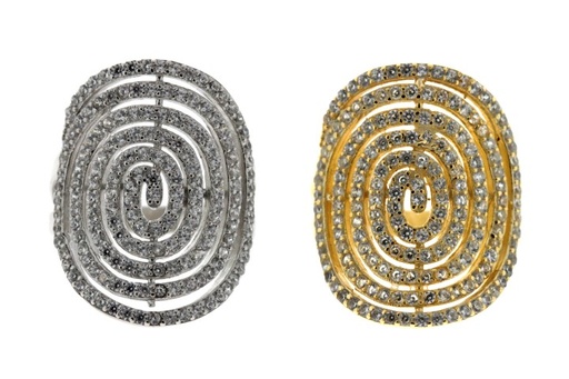 Anillo plata 925 con zirconita espiral 