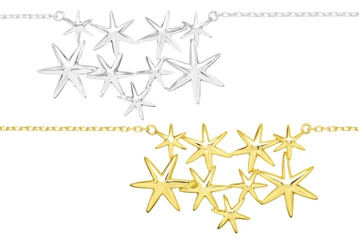 Collar plata 925 9 estrellas 