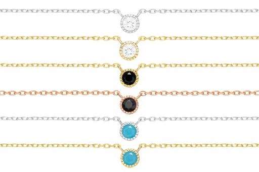 Collar plata 925 zirconita  4mm