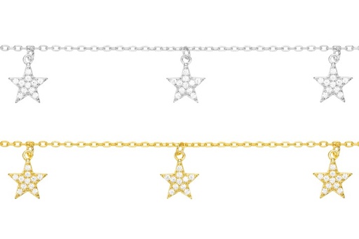 Silver 925 necklace 38+5cm rhodium