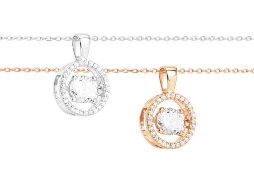 [10332C003ZBL] Collar plata 925 dancing zirconia 