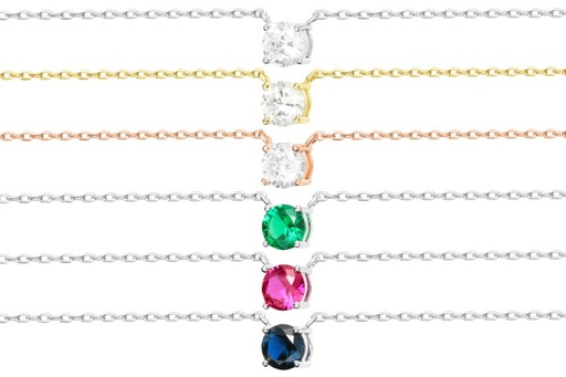 Collar plata 925 zirconita 5mm