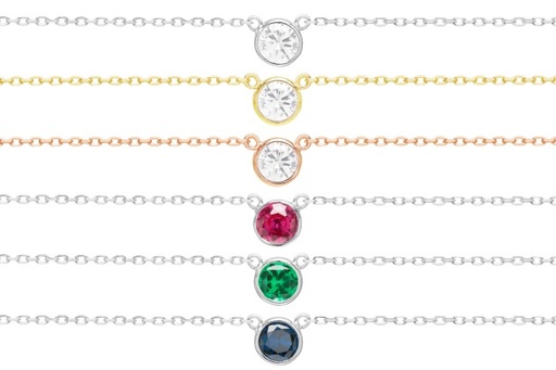 Collar plata 925 zirconita 5mm 