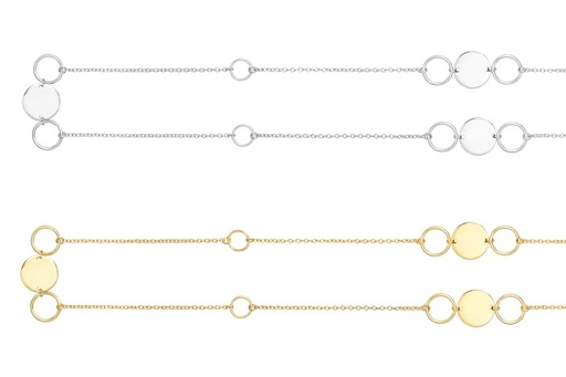 Collar plata 925 circulos 