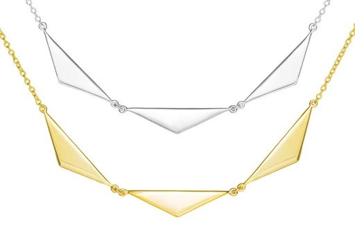 Collar plata 925 triangulos 