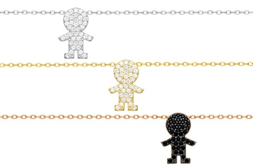 Collar plata 925 con zirconita niño 