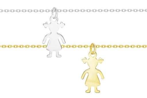 Silver 925 girl necklace 38+5cm sterling silver