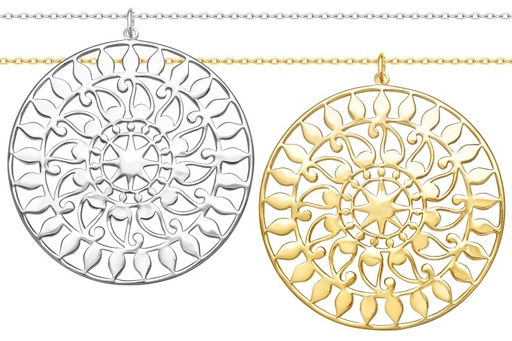 Collar plata 925 mandala 