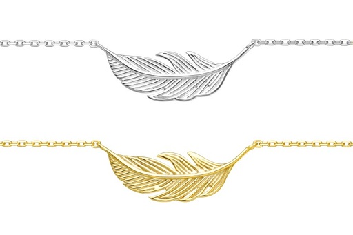 Collar plata 925 pluma