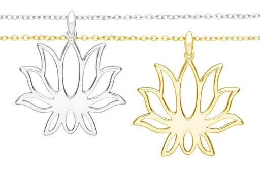 Collar plata 925 flor de loto 