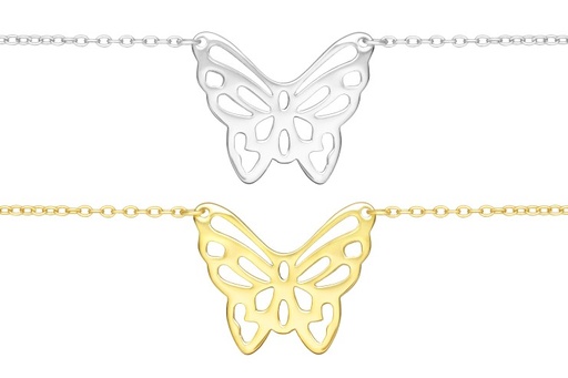 Collar plata 925 mariposa 