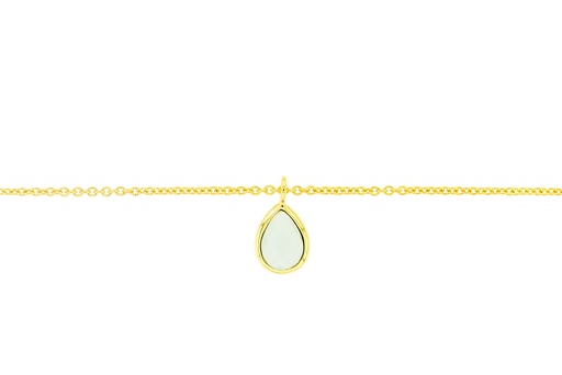 Collar plata 925 piedras semi preciosas lagrima 