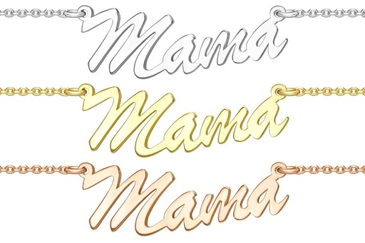 Silver 925 mama necklace 40+5cm sterling silver