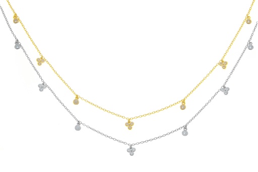 Collar choker plata 925 con zirconitas 3mm 