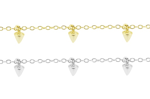 Collar plata 925 mini conos 