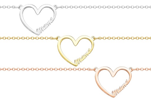 Collar plata 925 corazón mama 