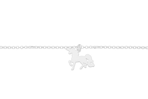 [12079C3800PL] Sterling silver unicorn necklace 38+5cm sterling silver