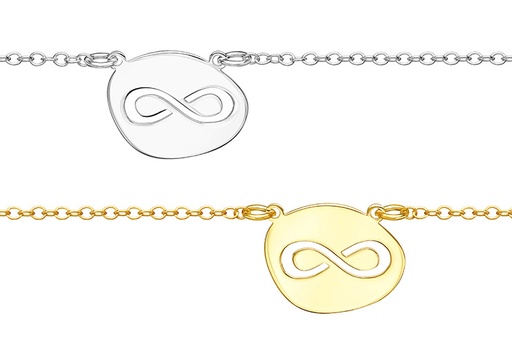 Silver 925 infinity symbol nec 38+5cm sterling silver
