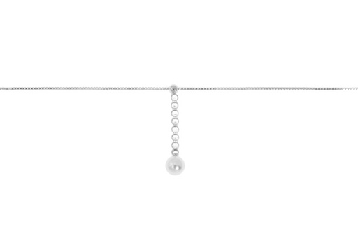 [12288C381ZPB] Collar plata 925 perla con zirconitas 