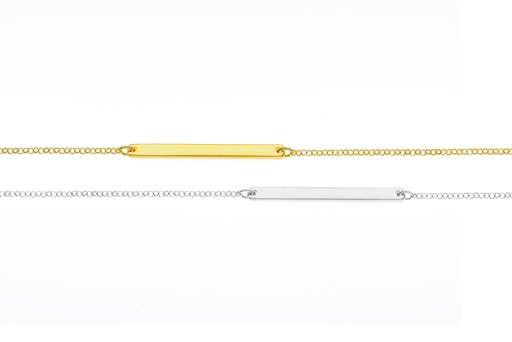 Collar plata 925 placa apaisada 