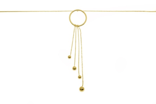 [12458C0000DO] Collar plata 925 anilla con bolas 