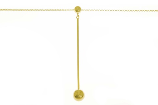 [12459C5000DO] Collar plata 925 tubo con bola 