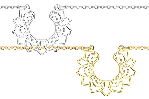 Collar plata 925 flor