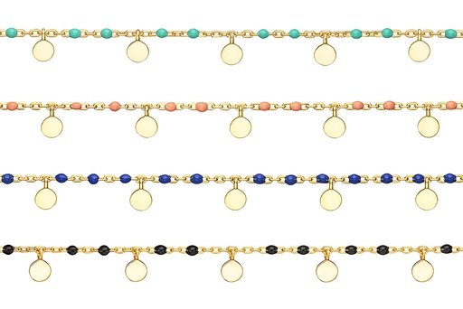 Collar plata 925 mini placas y esmalte