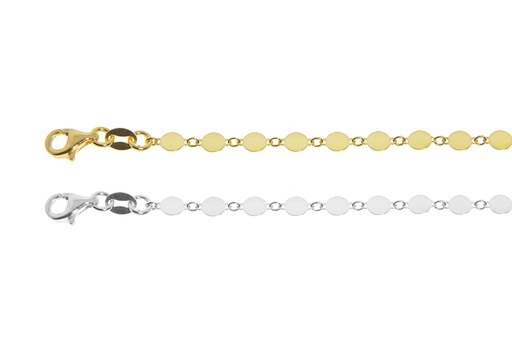 Collar plata 925 cadena mini placas