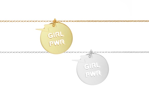 Collar plata 925 placa girl power 